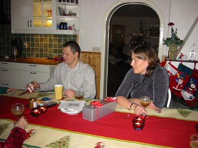 Morfar Lelle och mormor Karin firar jul